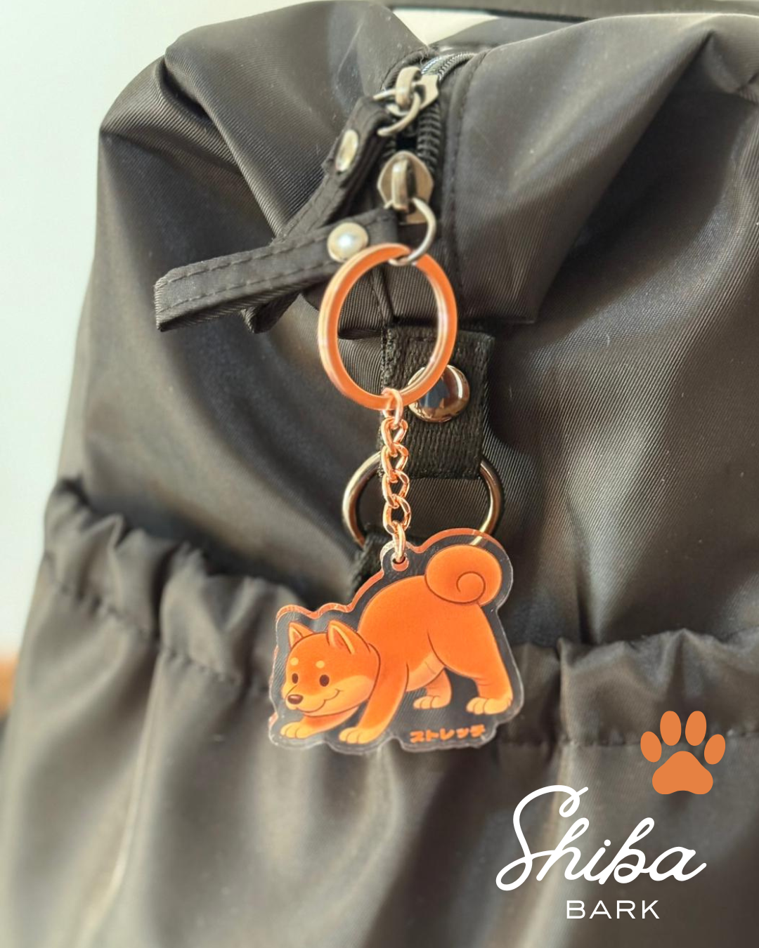 SHIBA BARK KEYCHAIN